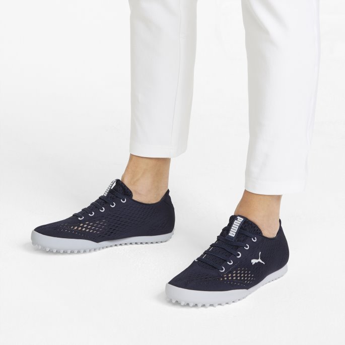 Monolite Fusion Slip-on Golfsko For Kvinner Marine Blazer-hvit Puma På Salg