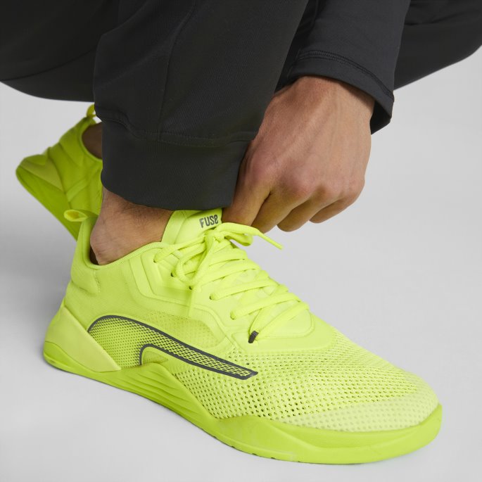 Fuse 2.0 Treningssko For Menn Puma På Tilbud Lime Squeeze-castlerock-svart