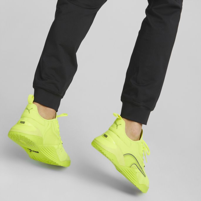 Fuse 2.0 Treningssko For Menn Puma På Tilbud Lime Squeeze-castlerock-svart