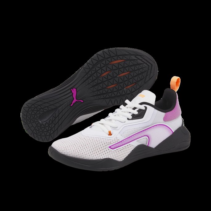 Puma På Tilbud Hvit-svart-orkide-neon Citrus Fuse 2.0 Treningssko For Kvinner