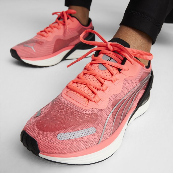 Run Xx Nitro Wns Joggesko For Kvinner Puma På Tilbud Solnedgang Glød-svart-sølv