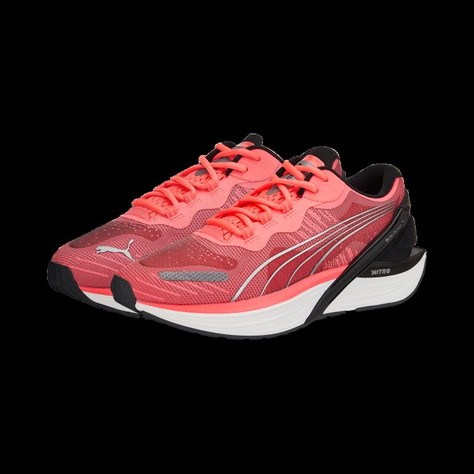 Run Xx Nitro Wns Joggesko For Kvinner Puma På Tilbud Solnedgang Glød-svart-sølv