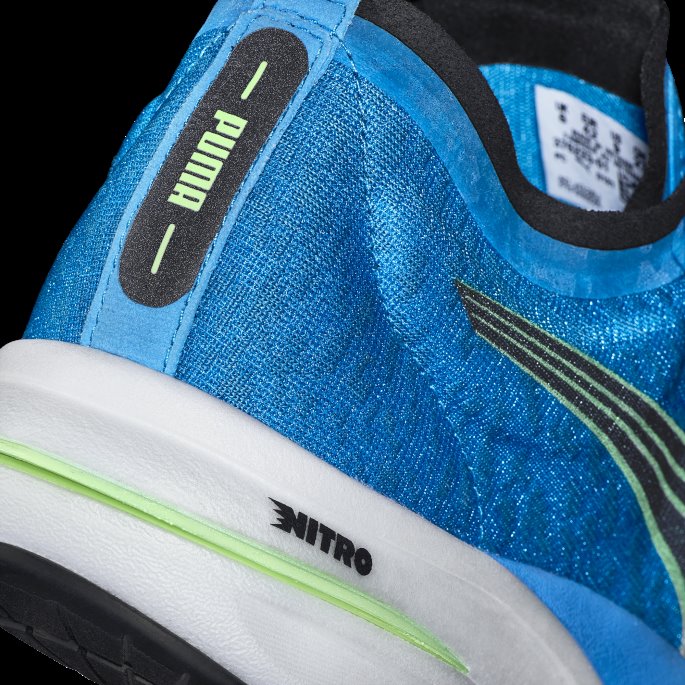 Puma På Tilbud Deviate Nitro Wildwash Joggesko For Menn Havdykk-fizzy Lime