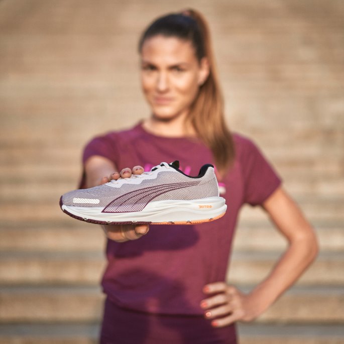 Puma På Tilbud Lavendel Tåke-drue Vin Velocity Nitro 2 Løpesko For Kvinner