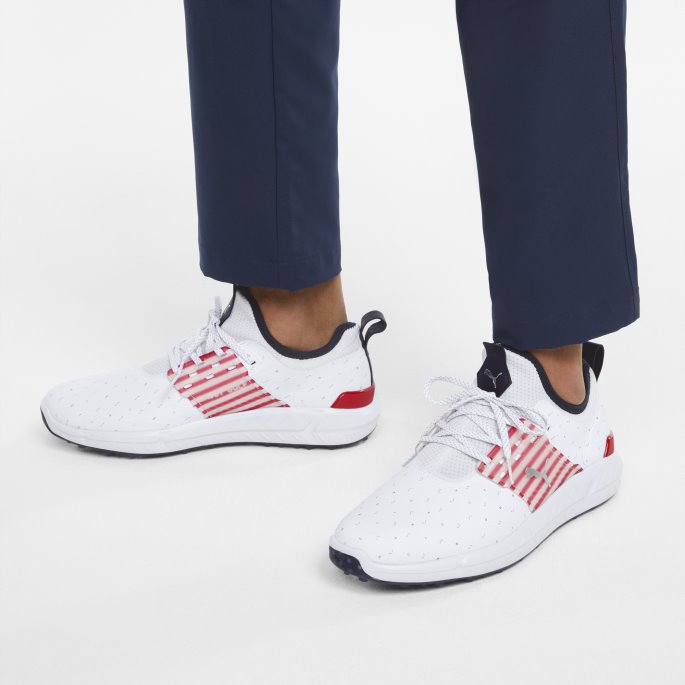 Puma På Salg Articulate Love Golf-h8 Golf Herre Golfsko Hvit-sølv-ski Patrulje