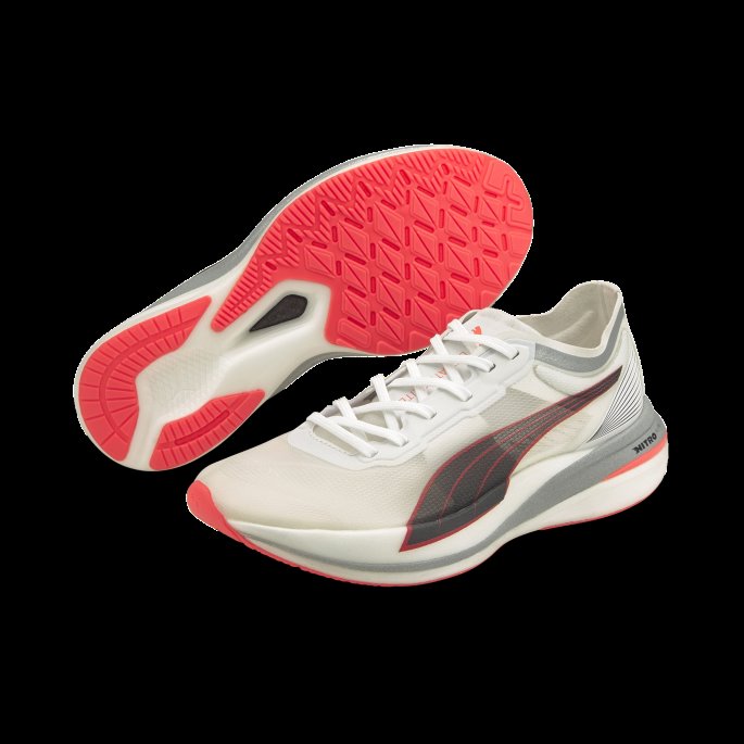 White-lava Blast Deviate Nitro Elite Dame Joggesko Puma På Tilbud