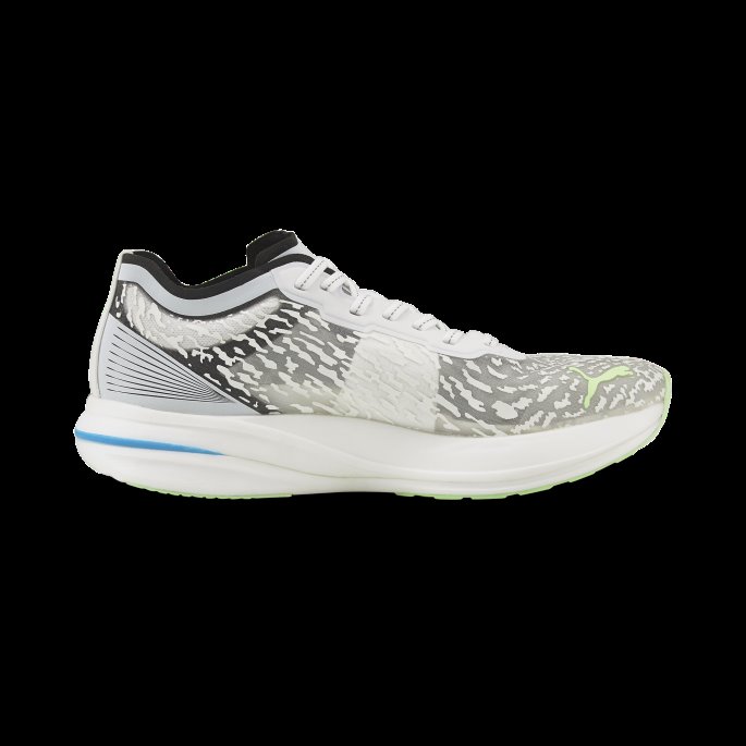 Deviate Nitro Elite Wildwash Løpesko For Menn Puma På Tilbud White-ocean Dive-fizzy Lime