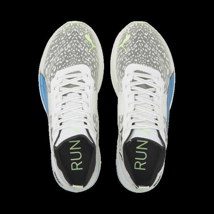 Deviate Nitro Elite Wildwash Løpesko For Menn Puma På Tilbud White-ocean Dive-fizzy Lime