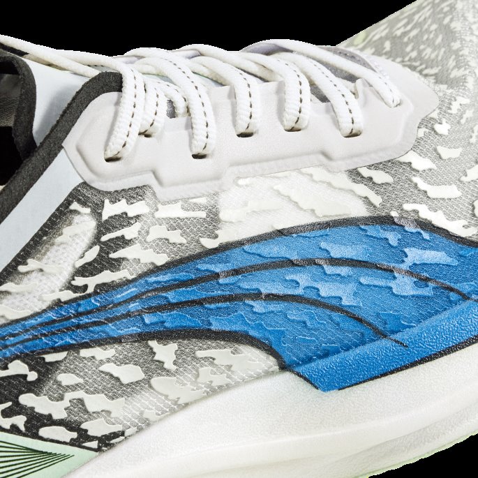 Deviate Nitro Elite Wildwash Løpesko For Menn Puma På Tilbud White-ocean Dive-fizzy Lime