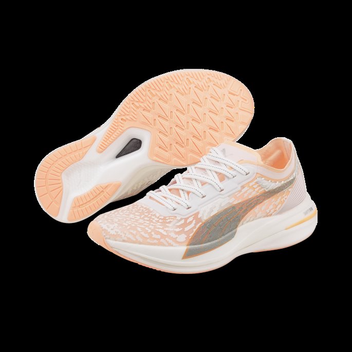 Deviate Nitro Elite Wildwash Løpesko For Kvinner Puma På Tilbud Hvit-fizzy Melon