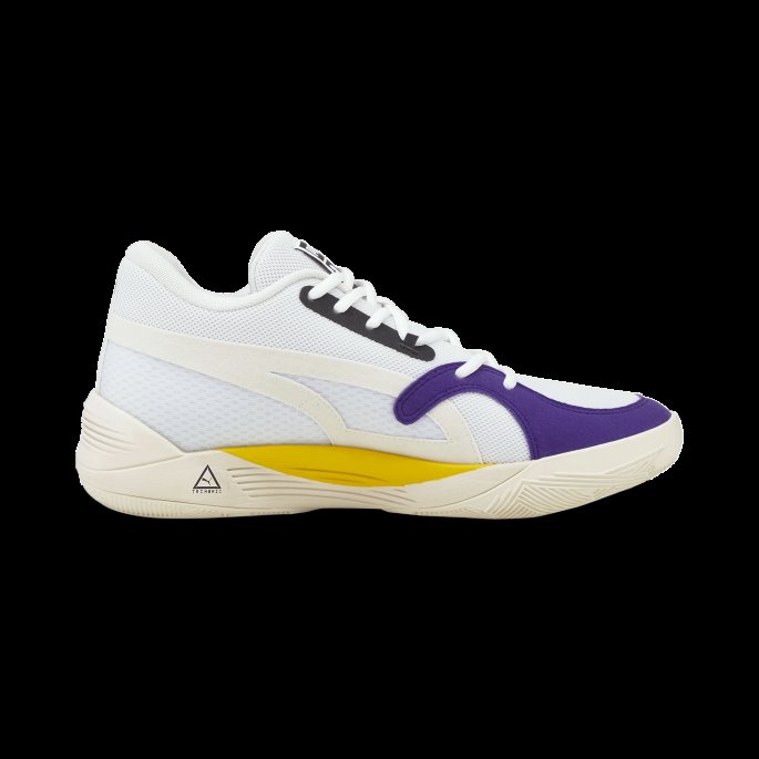 Puma På Tilbud Trc Blaze Court Basketball Sko Hvit-spektra Gul