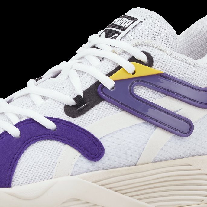 Puma På Tilbud Trc Blaze Court Basketball Sko Hvit-spektra Gul