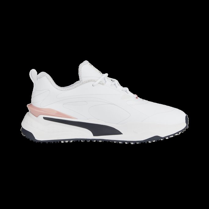 Hvit-marine Blazer-flamingo Rosa Puma På Tilbud Gs-raske Golfsko For Kvinner
