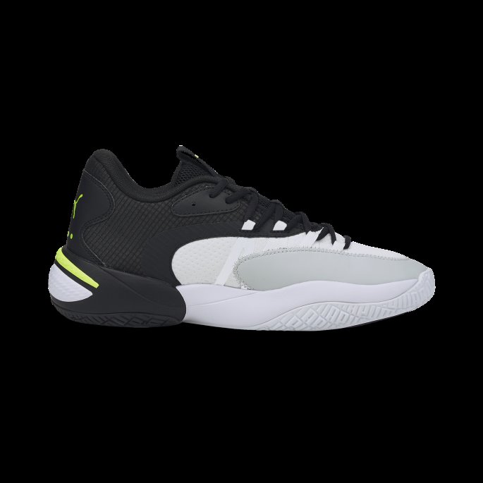 Hvit-gul Alert Puma På Tilbud Court Rider 2.0 Basketball Sko