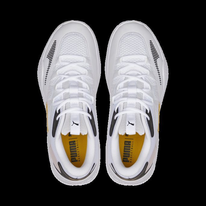 Puma På Salg Court Rider 2.0 Basketball Sko Hvit-spektra Gul