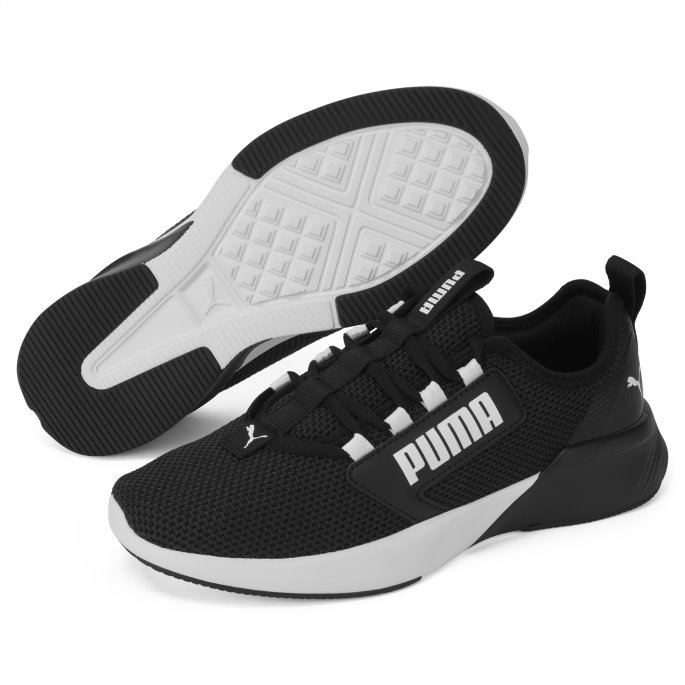 Puma På Salg Gjengjelde Tungen Joggesko Ungdom Svart-hvit