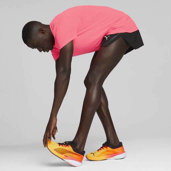 Puma På Tilbud Sunset Glow-sun Stream-svart Deviate Nitro 2 Løpesko For Menn