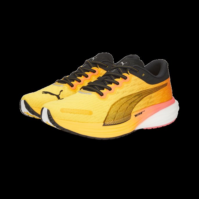 Puma På Tilbud Sunset Glow-sun Stream-svart Deviate Nitro 2 Løpesko For Menn