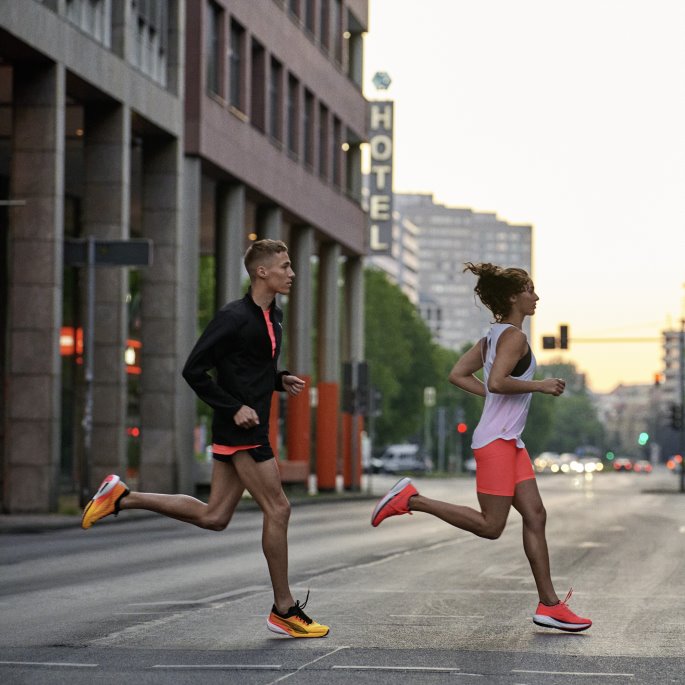 Puma På Tilbud Deviate Nitro 2 Joggesko For Menn Solnedgang Glød-sun Stream-svart