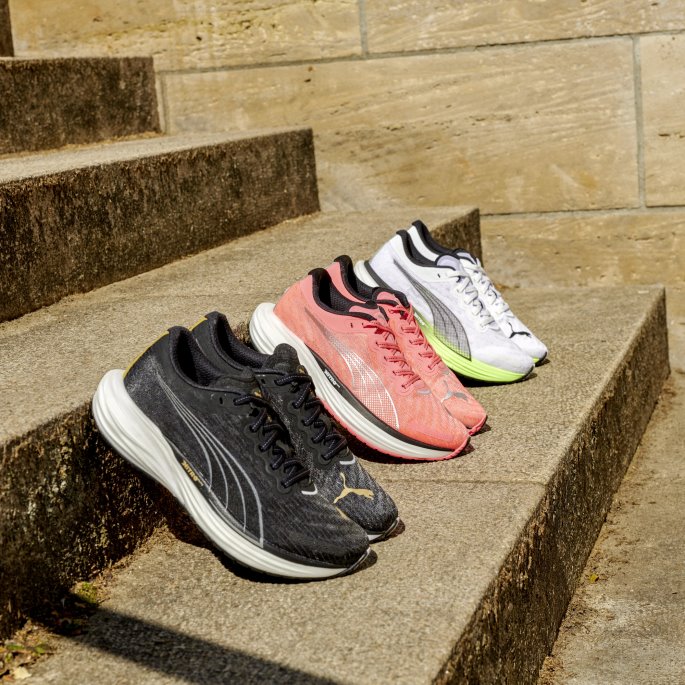 Puma På Tilbud Black-team Gold Deviate Nitro 2 Løpesko Dame
