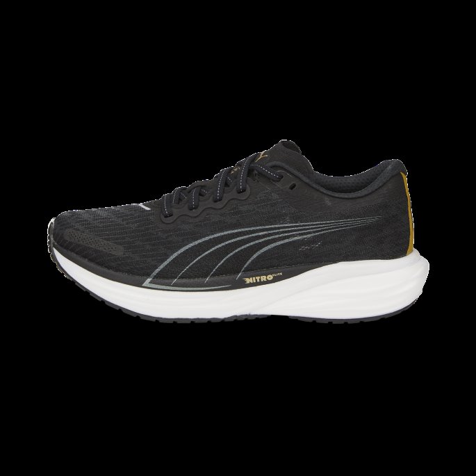 Puma På Tilbud Black-team Gold Deviate Nitro 2 Løpesko For Kvinner