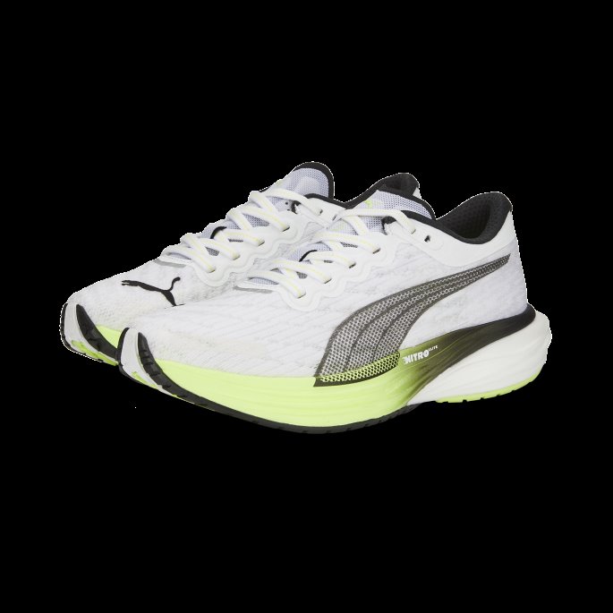 Puma På Tilbud Deviate Nitro 2 Løpesko Kvinner Hvit-fizzy Eple-svart