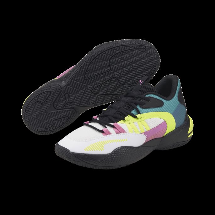 Hvit-gul Alert Puma På Tilbud Court Rider 2.0 Swxp Basketballsko