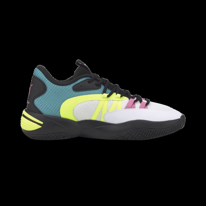 Hvit-gul Alert Puma På Tilbud Court Rider 2.0 Swxp Basketballsko