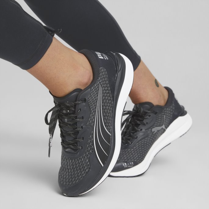 Svart-metallisk Sølv Puma På Tilbud Electrify Nitro 2 Wtr Løpesko Dame