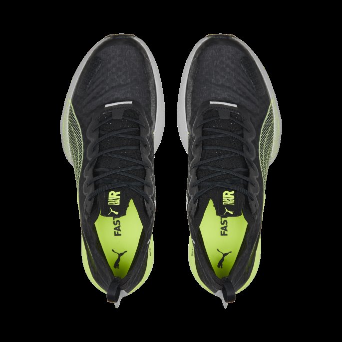Black-lime Squeeze Puma På Tilbud Fast-r Nitro Elite Carbon Joggesko Herre