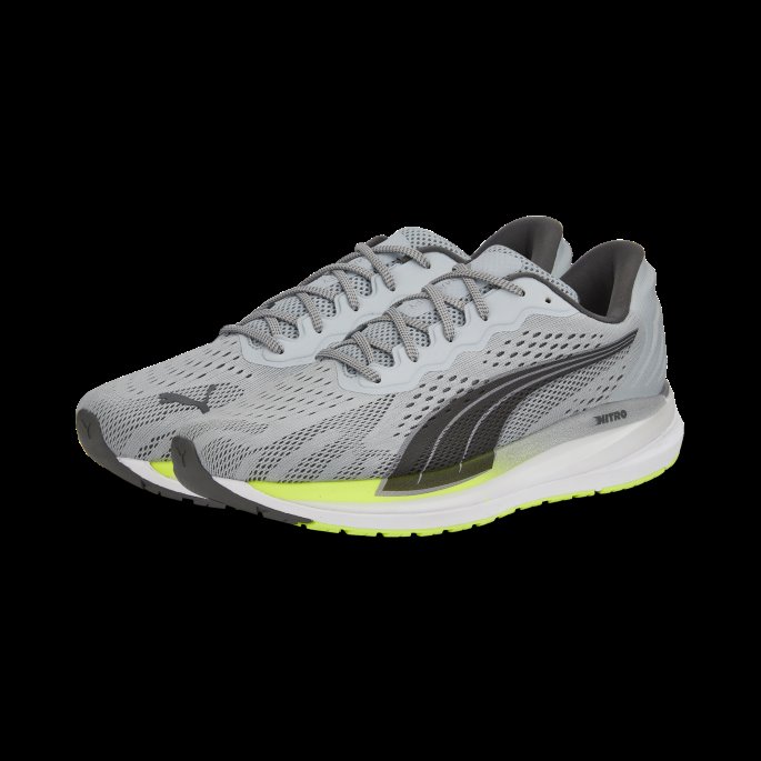 Forstørre Nitro Surge Joggesko For Menn Puma På Tilbud Platina Grå-lime Squeeze