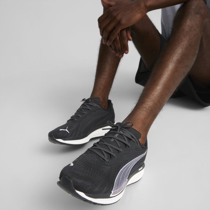 Svart-metallisk Sølv Puma På Tilbud Forstørre Nitro Surge Joggesko Menn