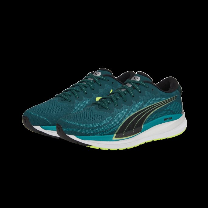 Puma På Tilbud Varsity Green-lime Squeeze Forstørrelse Nitro Strikke Joggesko Menn