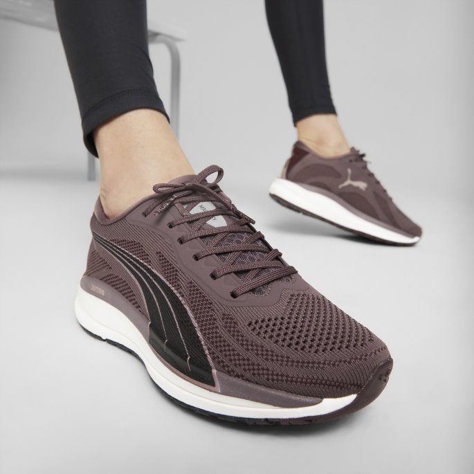 Forstørre Nitro Strikke Dame Joggesko Støvete Plomme-rosa Gull Puma På Salg