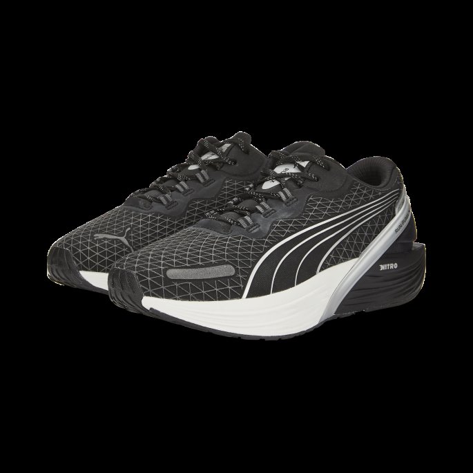 Black-metallic Silver Run Xx Nitro Wtr Joggesko Dame Puma På Tilbud