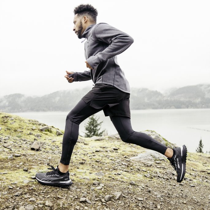 Voyage Nitro 2 Gore-tex Joggesko Herre Svart-metallisk Sølv Puma På Tilbud