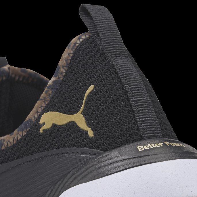 Black-team Gold Better Foam Adore Safari Glam Joggesko Kvinner Puma På Tilbud