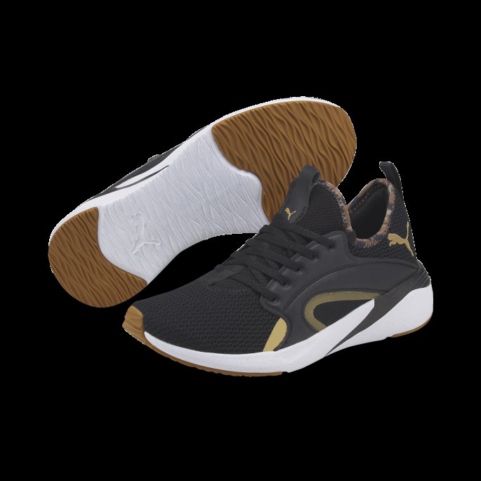 Black-team Gold Better Foam Adore Safari Glam Joggesko Kvinner Puma På Tilbud