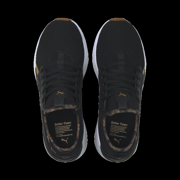 Black-team Gold Better Foam Adore Safari Glam Joggesko Kvinner Puma På Tilbud