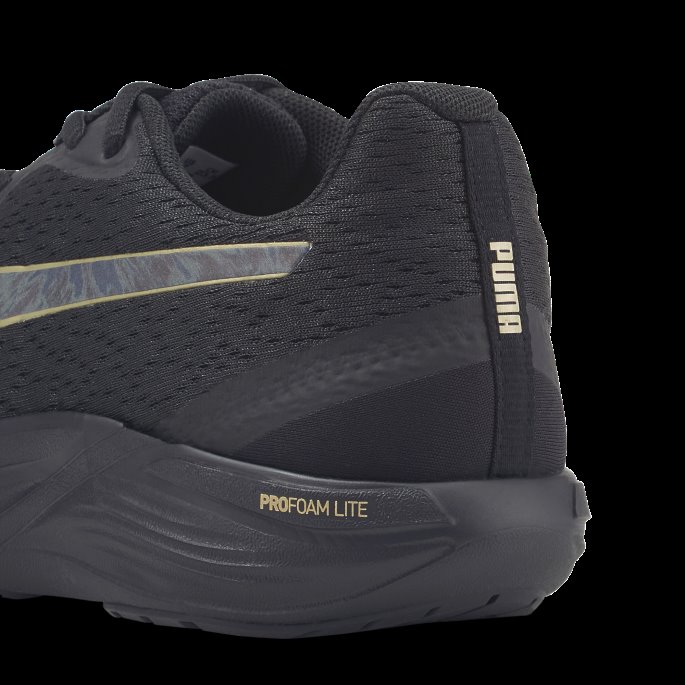 Black-team Gold Puma På Tilbud Feline Profoam Safari Glam Løpesko For Kvinner