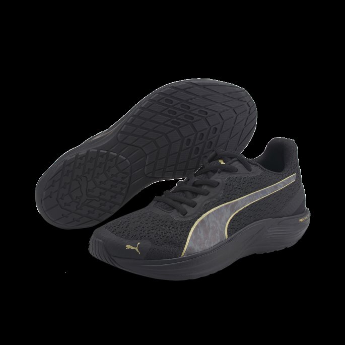 Puma På Tilbud Black-team Gull Feline Profoam Safari Glam Løpesko For Kvinner