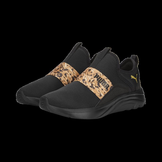 Black-team Gull Softride Sophia Slip-on Safari Løpesko For Kvinner Puma På Salg
