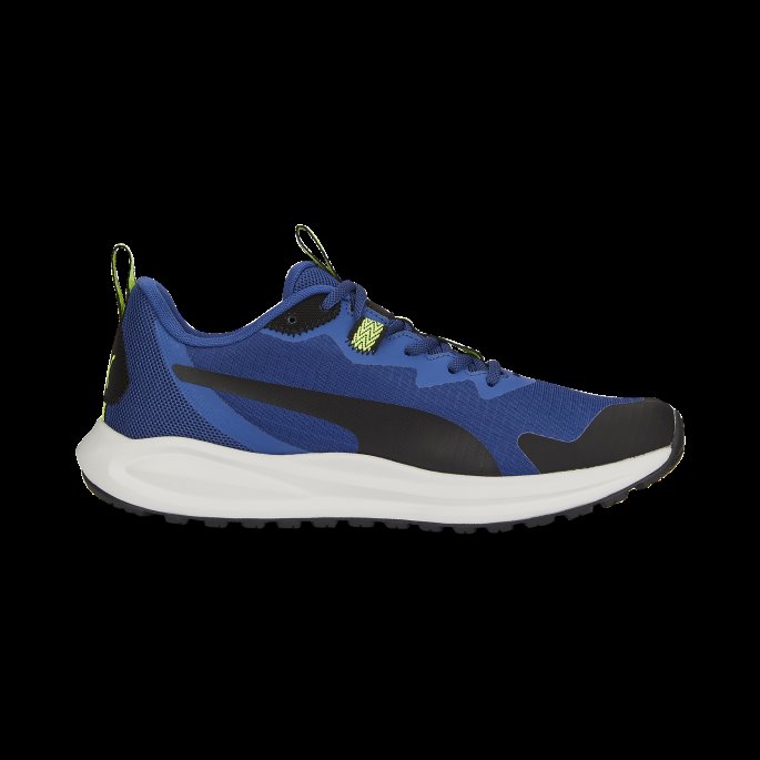 Flammende Blålime Squeeze-svart Puma På Tilbud Twitch Runner Trail Joggesko