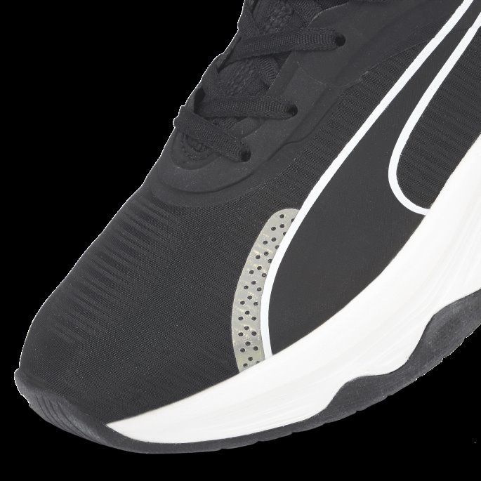 Svart-hvit-metallisk Sølv Puma På Tilbud Pwr Xx Nitro Treningssko Dame