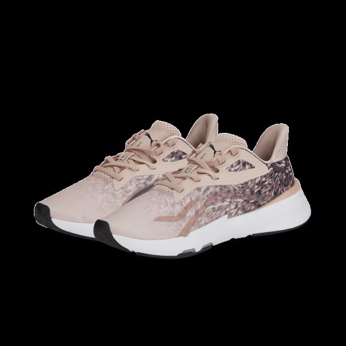 Puma På Tilbud Pwrframe Safari Glam Treningssko For Kvinner Rosa Kvarts-svart