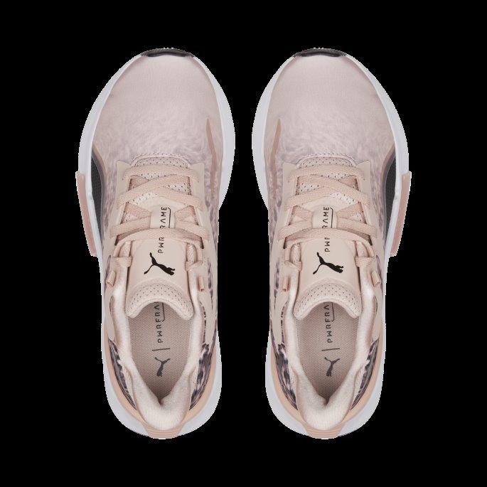 Puma På Tilbud Pwrframe Safari Glam Treningssko For Kvinner Rosa Kvarts-svart