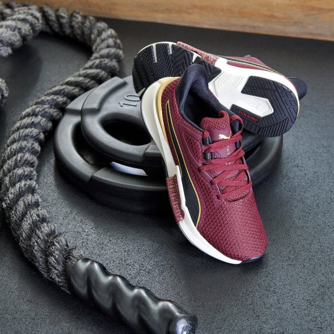 Aubergine-team Gull Puma På Salg Pwrframe Tr Deco Glam Treningssko Kvinner