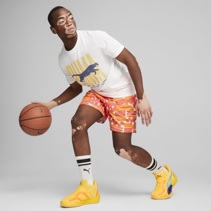 Puma På Tilbud Sun Stream-blå Atoll Rise Nitro Basketball Sko