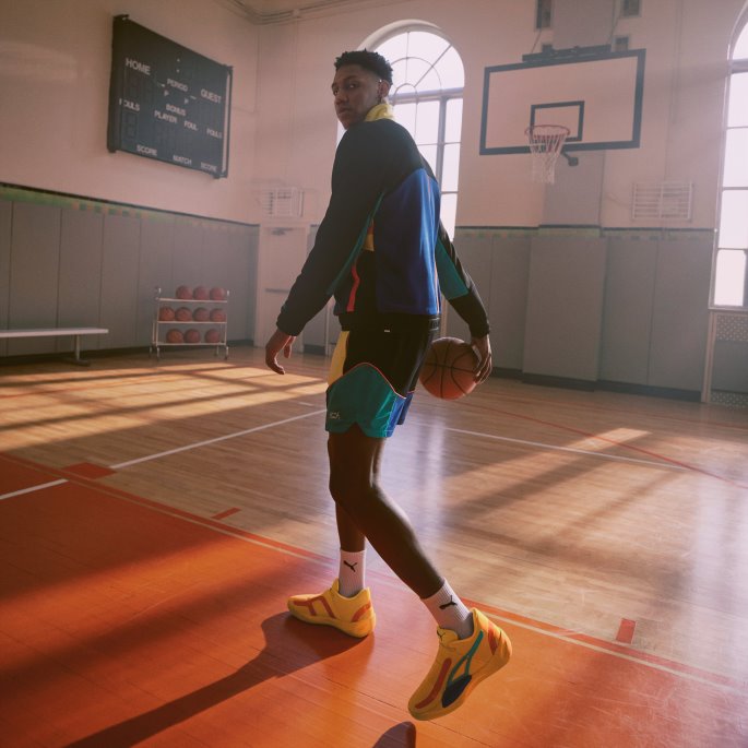 Puma På Tilbud Sun Stream-blå Atoll Rise Nitro Basketball Sko
