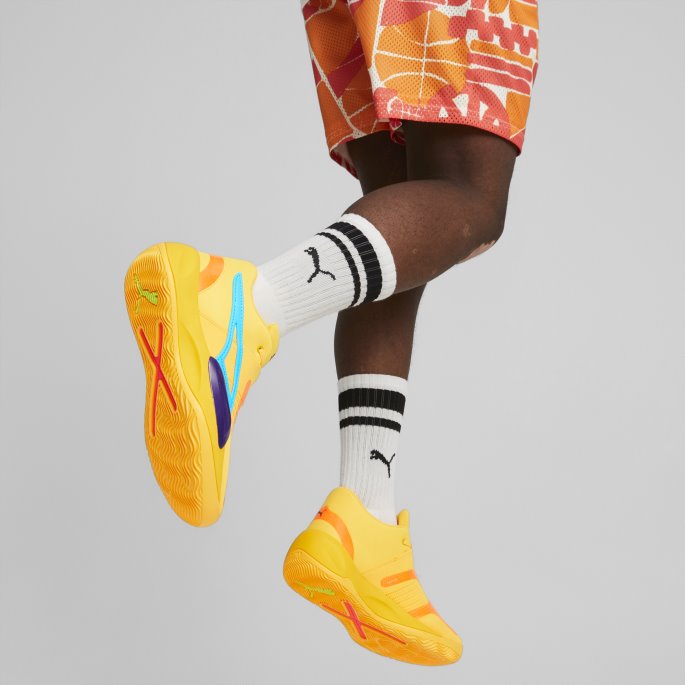 Puma På Tilbud Sun Stream-blå Atoll Rise Nitro Basketball Sko